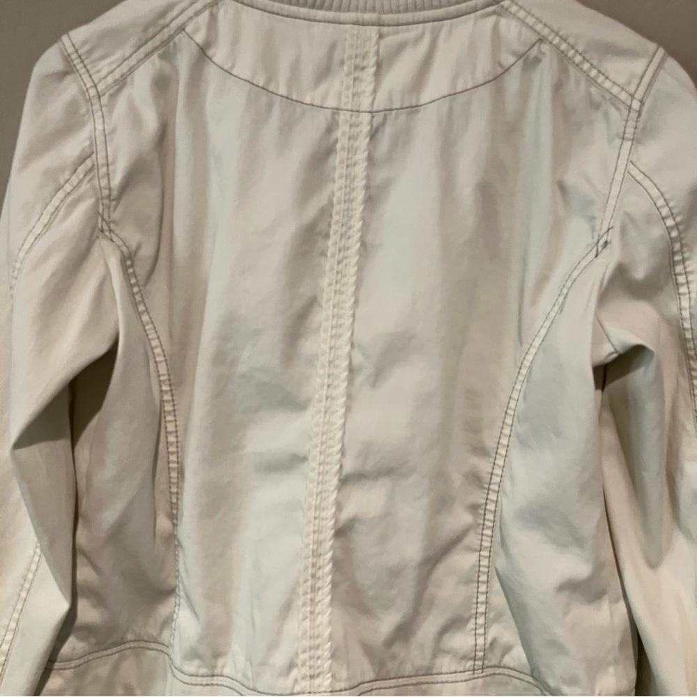 LOFT Ann Taylor Women's Cream Bomber Jacket Size 8 - Picture 14 of 16